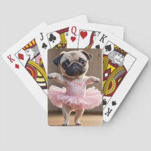Pug Ballerina Playing Cards