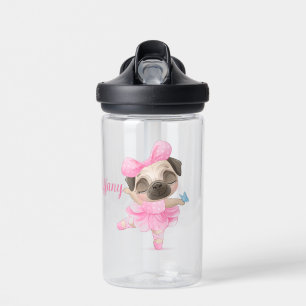 Pug Ballerina  Water Bottle