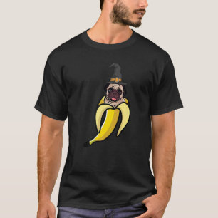 Pug Banana Lazy Halloween Costume Cute Dog Puppy W T-Shirt