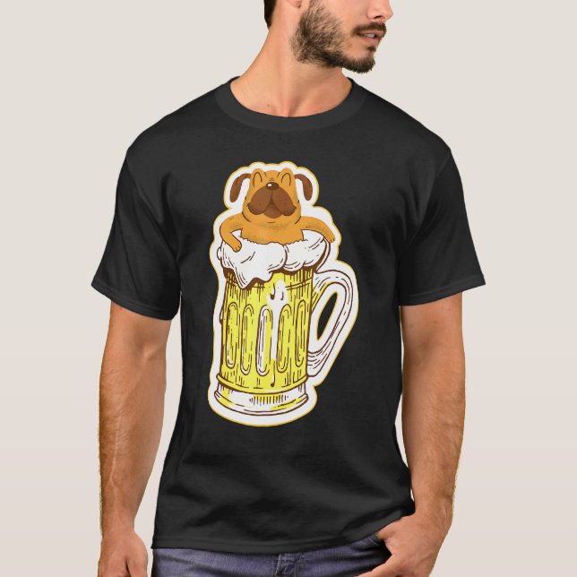 Pug Beer T-Shirt (Front)