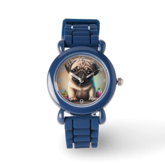 Pug - Bezel with Black Numbers Watch