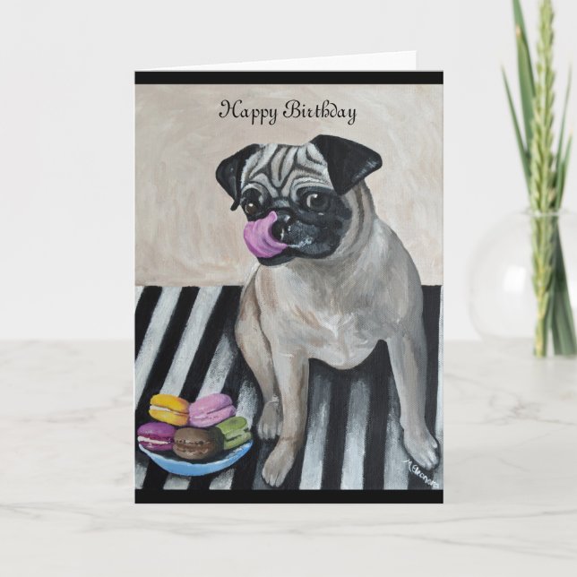 Pug Birthday Card (Front)