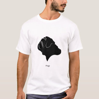Pug - black Silhouette T-Shirt