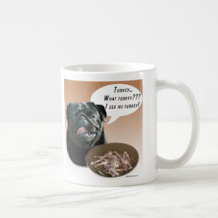 Pug (black) Turkey Coffee Mug
