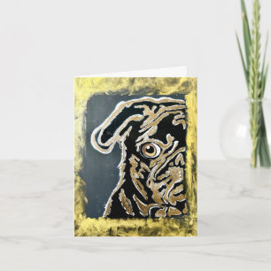 Pug  blank greeting card