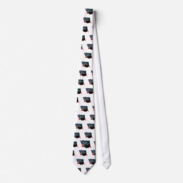 Pug (blk) Flag Tie (Front)