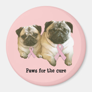 Pug Breast Cancer Magnet