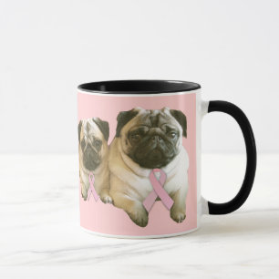 Pug  Breast Cancer Mug