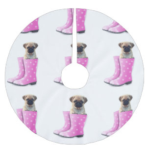 Pug Brushed Polyester Tree Skirt