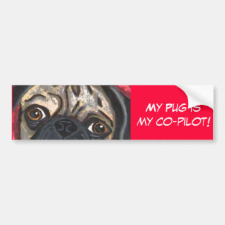 Pug bumper sticker