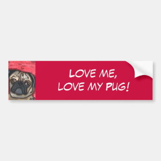 Pug Bumper Sticker