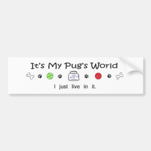 Pug Bumper Sticker