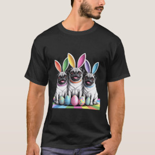 Pug Bunny Pals Easter Fun! Cute Dogs Spring Holida T-Shirt
