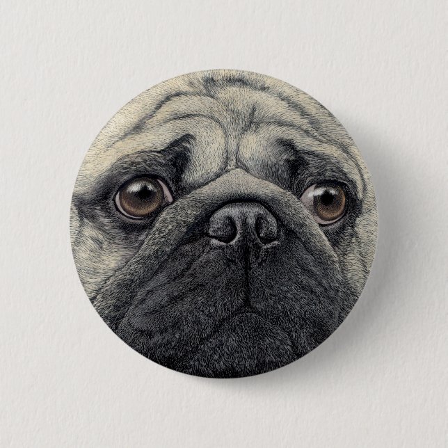 Pug Button - "Pugshot" (Front)