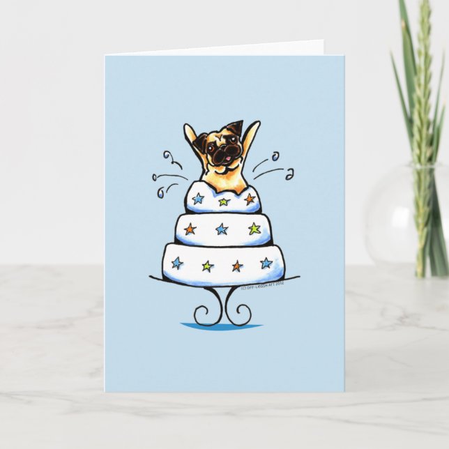 Pug Cake Trick Card (Front)