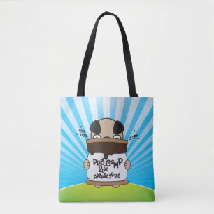 Pug Camp 2020 S'more Design Tote Bag