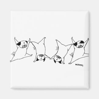 Pug Cartwheels Magnet