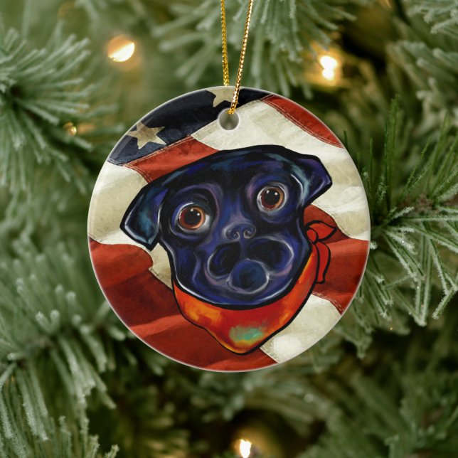 PUG CERAMIC ORNAMENT (Tree)