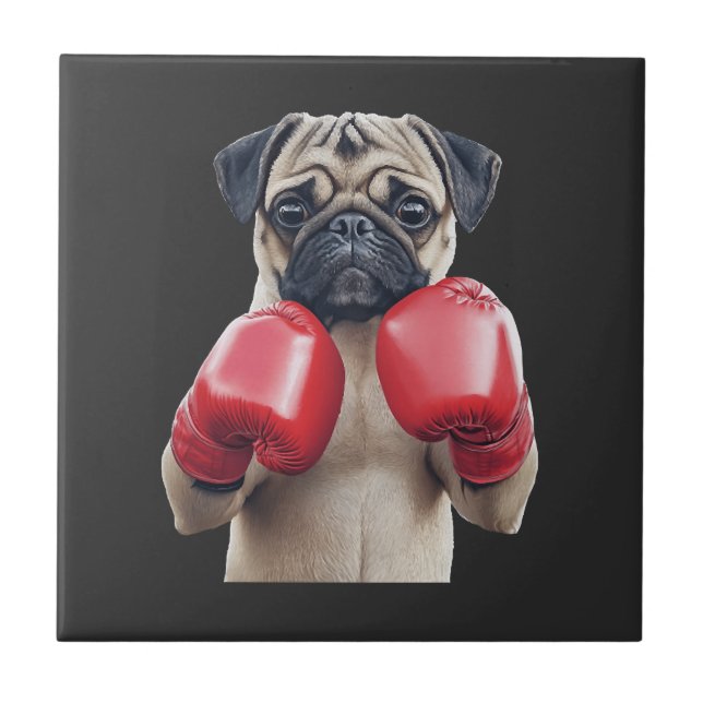 Pug    ceramic tile (Front)