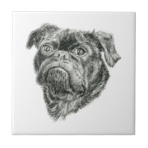 Pug Ceramic Tile
