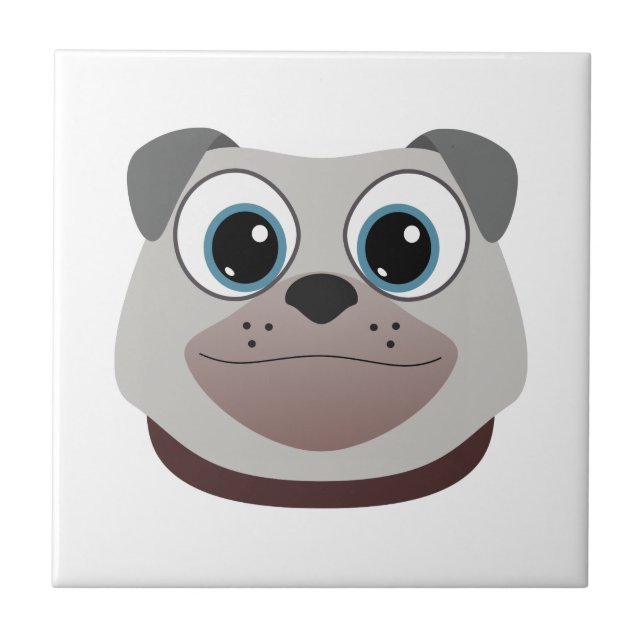Pug Ceramic Tile (Front)