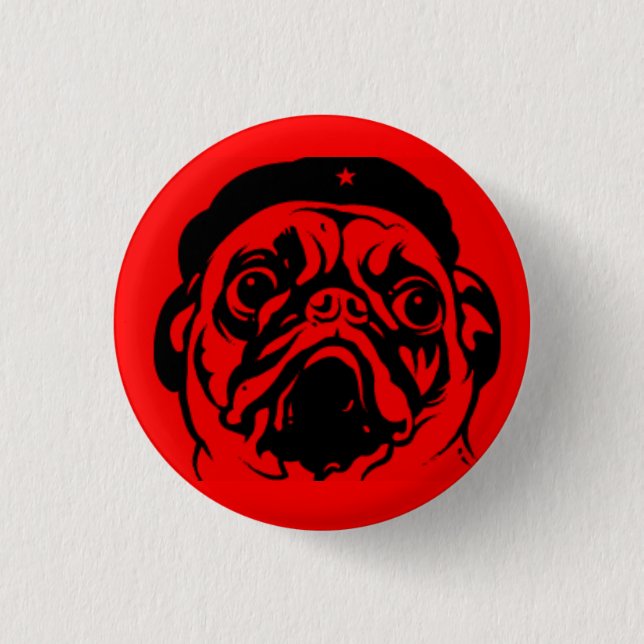 Pug Che 3 Cm Round Badge (Front)