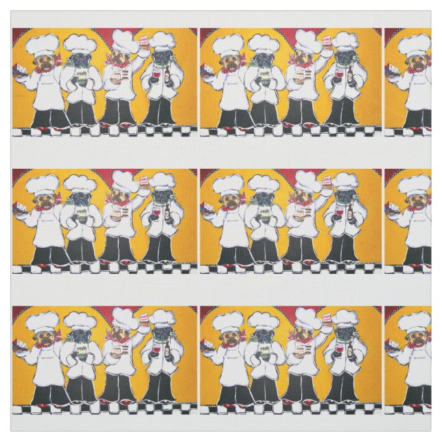 PUG CHEFS FABRIC (Swatch)