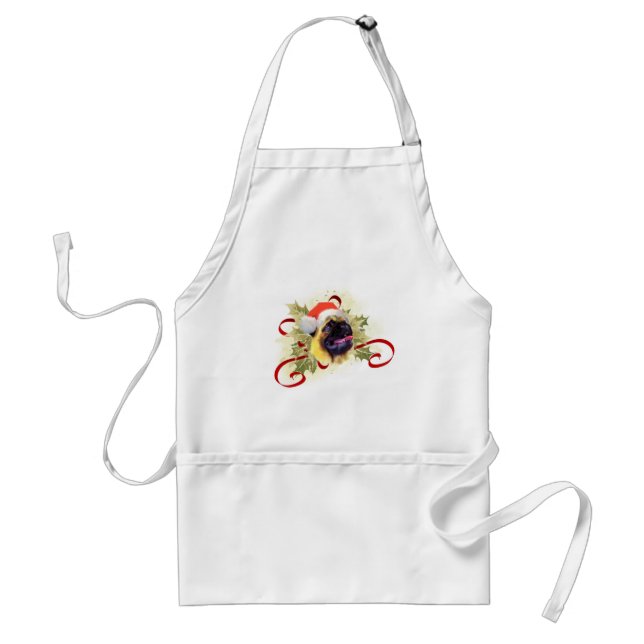 Pug Christmas Apron (Front)