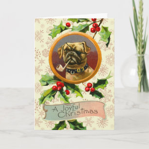 Pug Christmas Card