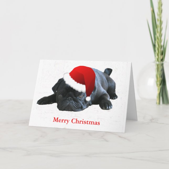 Pug Christmas Card (Front)