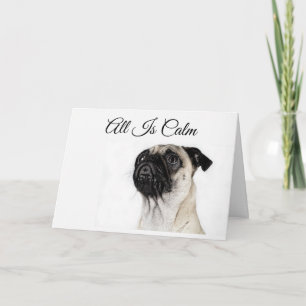 Pug Christmas Holiday Card