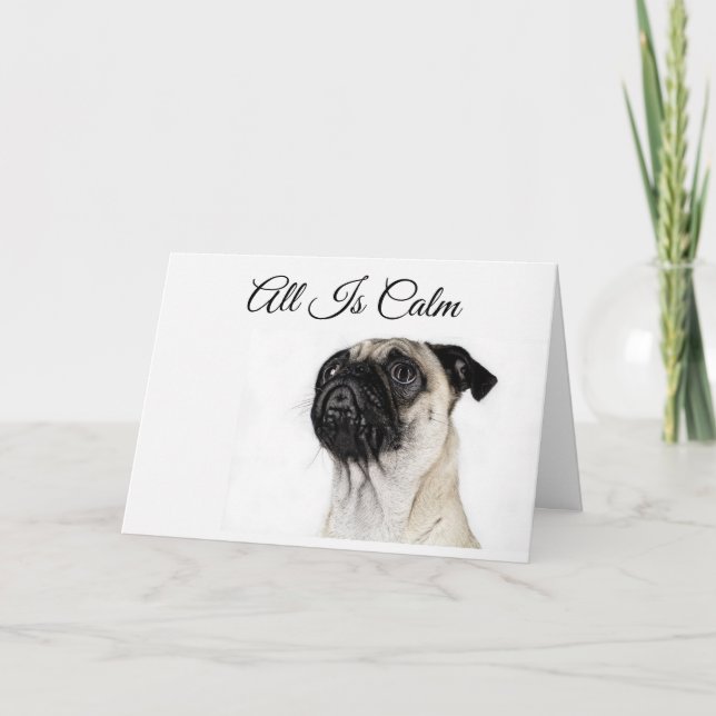 Pug Christmas Holiday Card (Front)