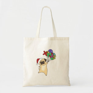 Pug Christmas Snow Winter Animals Dogs Adult Cloth Tote Bag