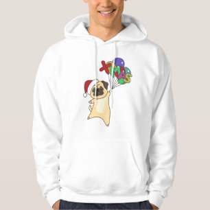 Pug Christmas Snow Winter Animals Dogs Hoodie