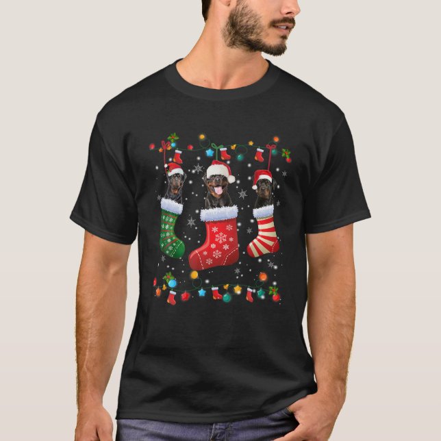Pug Christmas Socks Funny Xmas Pajama Pug Dog Love T-Shirt (Front)
