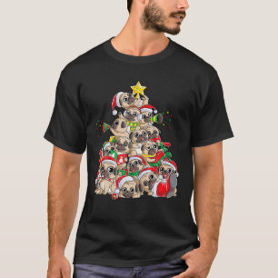 Pug Christmas Tree Dog Santa Xmas Boys Girls Merry T-Shirt