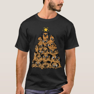 Pug Christmas Tree Dog Santa Xmas T-Shirt