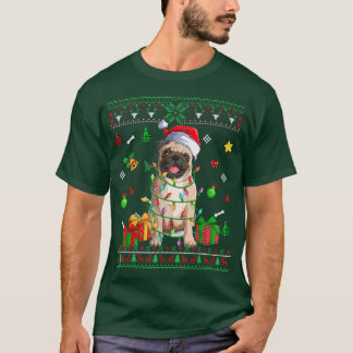 Pug Christmas Ugly Sweater Christmas Light Funny P