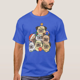Pug Christmasree Funny Animal Christmas gift T-Shirt