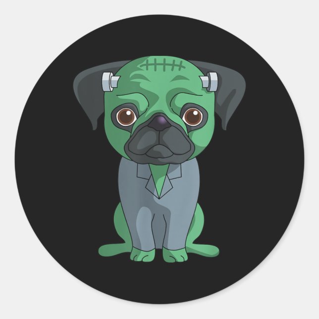Pug Classic Round Sticker (Front)