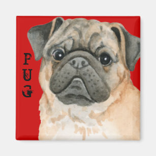Pug Colour Block Magnet