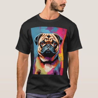Pug colourful pop art T-Shirt