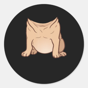 pug costume halloween animal body cosplay classic round sticker