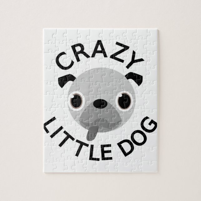 Pug Crazy Little Dog Jigsaw Puzzle (Vertical)