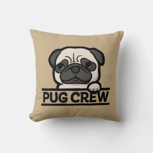 PUG CREW – Funny & Cute Pug Lover Gift Cushion