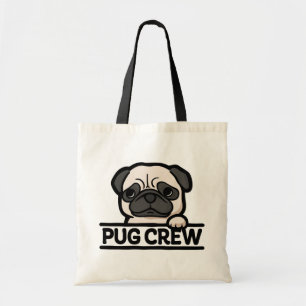 PUG CREW – Funny & Cute Pug Lover Gift Tote Bag