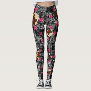 Pug Crossbones Bad To The Bone Leggings