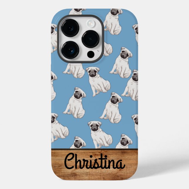 Pug Custom name Phone Case (Back)