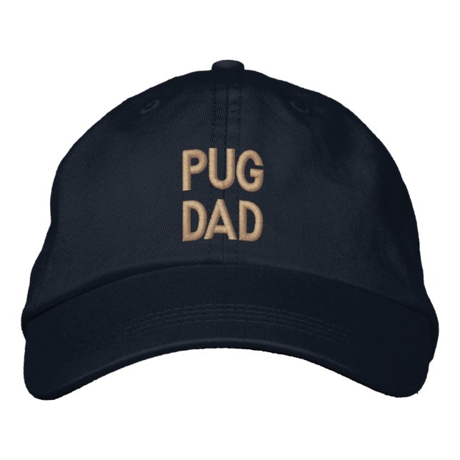 Pug Dad Embroidery Cap (Front)