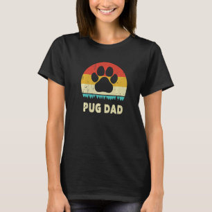 Pug Dad For Men Pug Dog Vintage T-Shirt